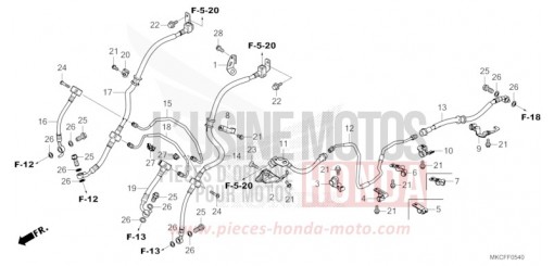 BRAKE HOSE/BRAKE PIPE GL1800DAN de 2022